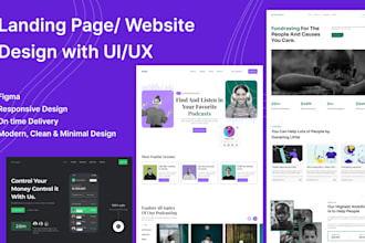 design 1 creative and professional landing pages with uiux in figma