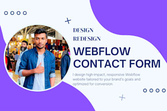 design or redesign or develop responsive webflow contact form