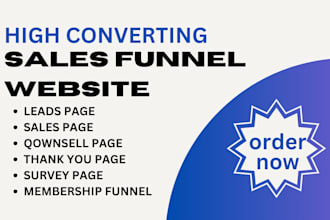 build clickfunnels landing page, sales funnel website in click funnel