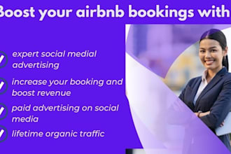 airbnb promotion, airbnb listing, airbnb marketing, vrbo with SEO for booking