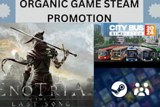 do an organic steam game promotion