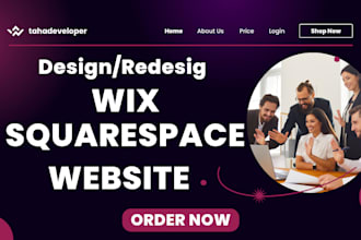 create wix,squarespace websites design and redsign