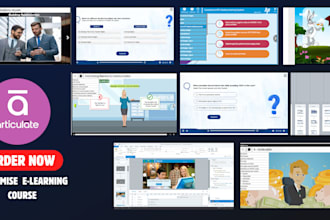 design a custom elearning course in articulate storyline and rise