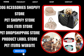 design dog items shopify store pet store dog accessories store dog product label