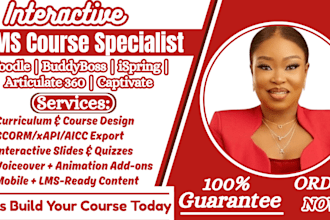 prepare interactive elearning course, curriculum or video for moodle, buddyboss