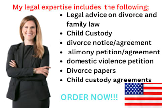 write your family law, divorce and child custody tasks