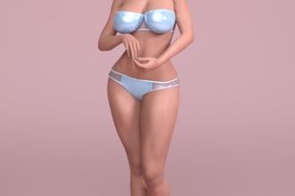 3d realistic nsfw character,sfm model, stylized nsfw,3d animaze,sculpt3d,ue5 rig