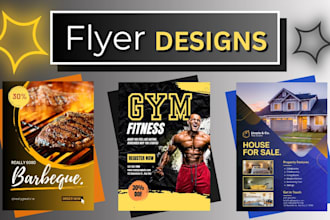 design food flyer, party flyer, church flyer, real estate flyer,