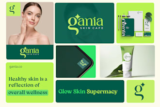 design cosmetic, feminine beauty care and skin care logo and branding identity