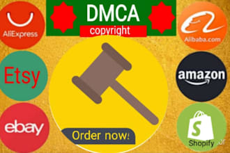 remove copyright content from shopify,amazon,etsy,ebay,aliexpress under dmca
