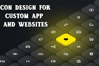 design custom unique and modern icon design for your mobile app