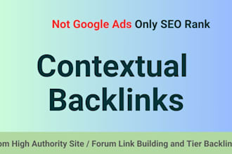 do forum link building, contextual links and tier backlinks