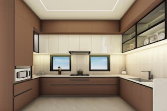 do 3d modern modular kitchen design