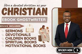 ghostwrite christian book devotional, bible study, prayer journal, ebook writer