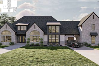 do architecture model, drawing for builders in revit, sketchup or cad
