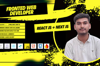 develop your frontend HTML CSS  react js next js