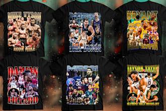 do custom 90s vintage bootleg rap all sports t shirt design