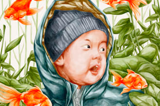 draw watercolor for book