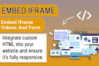 create and add custom html code, embed video, iframe and form in your website