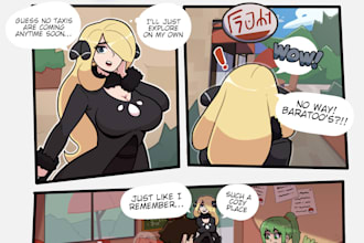 draw a comic or manga page nsfw,sfw