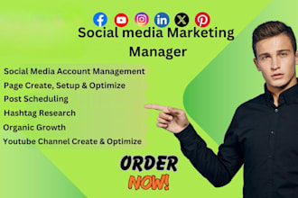 be your social media marketing manager