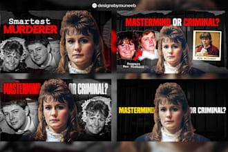 create true crime story thumbnails