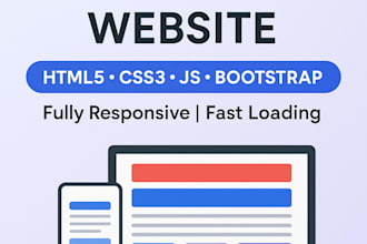a responsive website using HTML5, css3, javascript, and bootstrap