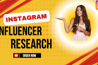 research instagram, tiktok, youtube influencers