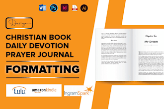 design, format christian book, daily devotion, journal prayer book, kdp upload