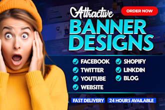 design high quality shopify banner, website banner,web slider, shopify redesign