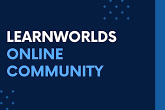 setup learnworlds website and course online community