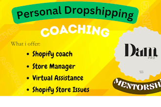 be your shopify dropshipping mentor to boost sales, marketing, shopify coach
