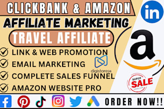 promote affiliate website clickbank amazon affiliate, travel promotion