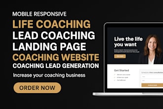 generate exclusive life coaching lead coaching landing page coaching website