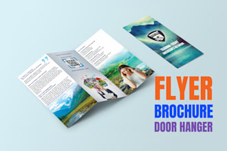 design business flyer and trifold brochure or door hanger