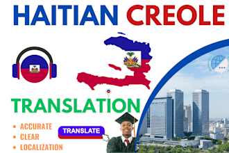 be your pro level haitian creole translator