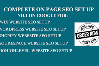 do on page SEO optimization for wix wordpress shopify squarespace gohighlevel