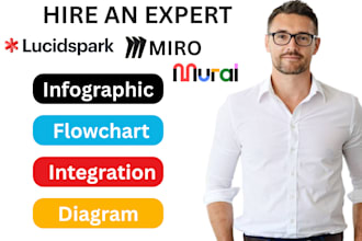design infographics, flowchart, mind maps and miro diagram