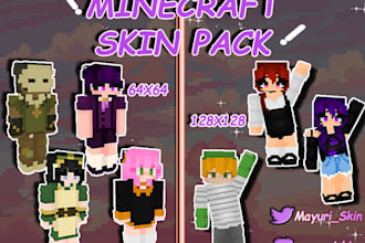 create a pack of skins for minecraft