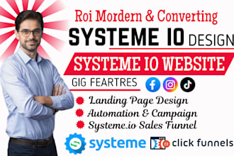 build systeme io sales funnel, systeme io landing page, systeme io website