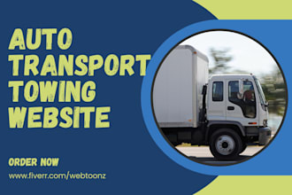 design auto transport website auto transport landing page towing sales funnel