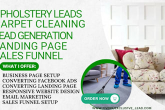 generate quality upholstery and carpet cleaning leads house cleaning leads