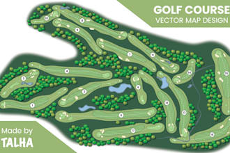 draw vector golf course maps in illustrator