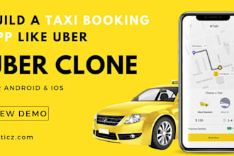 develop taxi booking app, taxi app, uber app, carpooling app for IOS and android