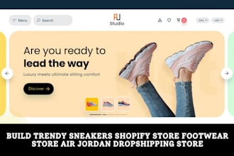 build trendy sneakers shopify store footwear store air jordan dropshipping store