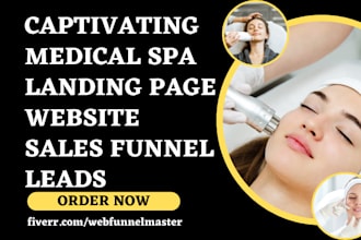 build medical spa landing page chiropractor website beauty sales funnel leads