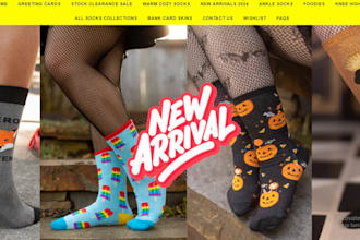 design crew socks website funky socks shopify store, socks dropshipping store