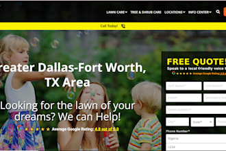 design a lawn care website for your lawncare business using wordpress