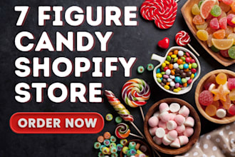 design highly profitable candy shopify store chocolate shopify store cookies web