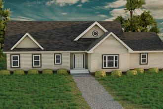 create modern 3d houses